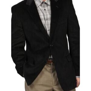Classic ADOLFO 38R men’s black fine corduroy sport blazer